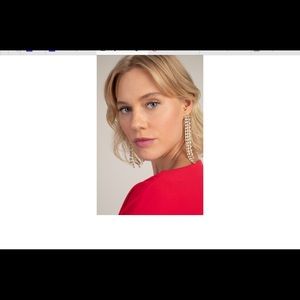 NWT Trina Turk Crystal Fringe Earrings